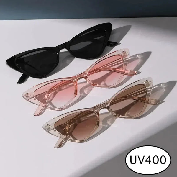 Fashion Women's Luxury Cat Eye Sunglasses Triangle Vintage Design UV400 Sun Glasses Unisex Classic Small Outdoor Goggle Shades